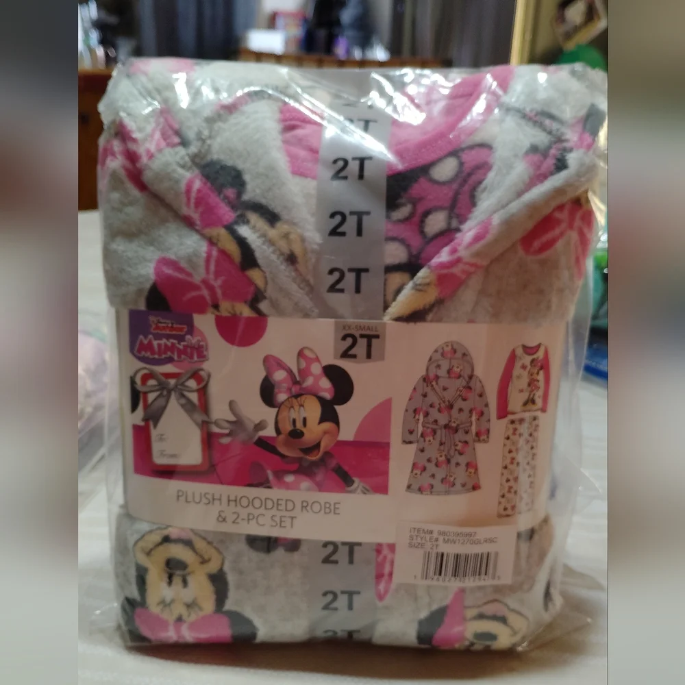 Minnie Mouse Plush Hooded Robe  Set